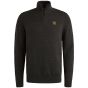 PME-Legend Half zip collar cotton mouline (or Blac