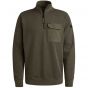 PME-Legend Half zip collar knit look jersey Beluga