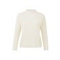 Yaya sweater rib stitch high neckline wool white