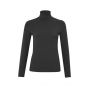 Yaya fitted turtleneck sweater with buttons black
