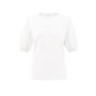 YAYA fine yarn puff sleeve sweater off white