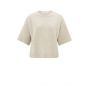 YAYA sweater round neck short sleeve l. beige mela