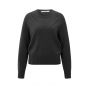 YAYA V-hals trui met top oyster black melange