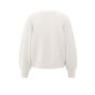 YAYA Trui met ribgebreide mouwen off white melange