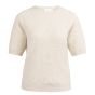 YAYA Zachte trui met korte mouwen kit beige melang