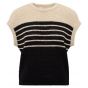 YAYA Sleeveless knitted top summer sand dessin