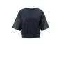 YAYA Boatneck sweater with transpar total eclipse 