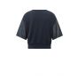 YAYA Boatneck sweater with transpar total eclipse 