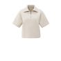 YAYA Sweater met halve rits chalk white