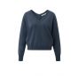 YAYA Sweater met dubbele V-hals china blue melange