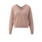 YAYA Sweater met dubbele V-hals blush pink