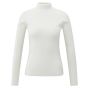 YAYA Fijne ribtrui met col early frost white