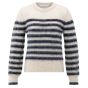 YAYA Gestreepte trui met ronde hals collegiate blu