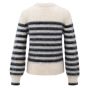 YAYA Gestreepte trui met ronde hals collegiate blu