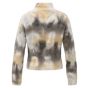 YAYA Gebreide trui met print dark taupe grey dess