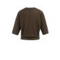 YAYA V-hals trui met naaddetails delicioso brown m