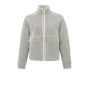 Yaya knitted print jacket with pockets chalk white