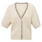 YAYA Cardigan with stitch detail summer sand