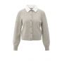YAYA Vest met afneembare kraag brownish grey
