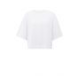 YAYA T-shirt with slub texture pure white