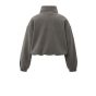 YAYA Sweater met ballonmouwen dark taupe grey mela
