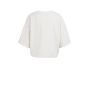 YAYA Short sleeve sweatshirt with r ivory white me