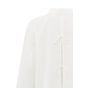 YAYA Poplin shirt with bows blanc de blanc white