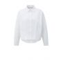 YAYA Poplin blouse met plooidetails pure white