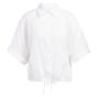 YAYA Vleermuismouw blouse met gevlo pure white