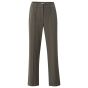 YAYA Broek met sierplooien en split dark night gre