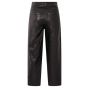 YAYA Broek van faux leather anthracite brown