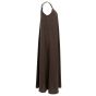 YAYA Lange jurk met bandjes en loss aubergine purp