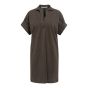 YAYA Jerseyjurk met geplooide pofmo aubergine purp