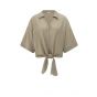 YAYA Top with knotted detail seneca rock beige