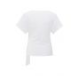 YAYA T-shirt with knotted detail pure white