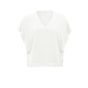 YAYA v-neck top elastic waistband linnen off white