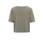 YAYA t-shirt with tape neckline modal army green