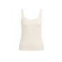 YAYA Singlet met mesh afwerking creme beige