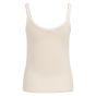 YAYA Singlet met mesh afwerking creme beige