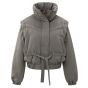 YAYA Oversized jas met afritsmouwen taupe grey