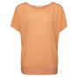 Yaya rib detail stitch sweater short sleeve orange