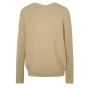 Yaya rib stitch sweater deep v-neck l/s warm sand