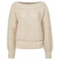 Yaya textured yarn sweater boatneck l/s sand