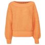 Yaya textured yarn sweater boatneck l/s orange