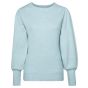 Yaya rib stitch sweater balloon sleeves light blue