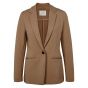 Yaya jersey scuba blazer cotton blend dark sand