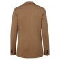 Yaya jersey scuba blazer cotton blend dark sand