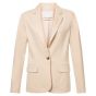 Yaya jersey fitted blazer cotton blend fog sand