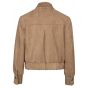 Yaya suedine jacket with pockets dark sand