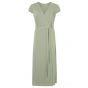 Yaya long jersey wrap dress seagrass green